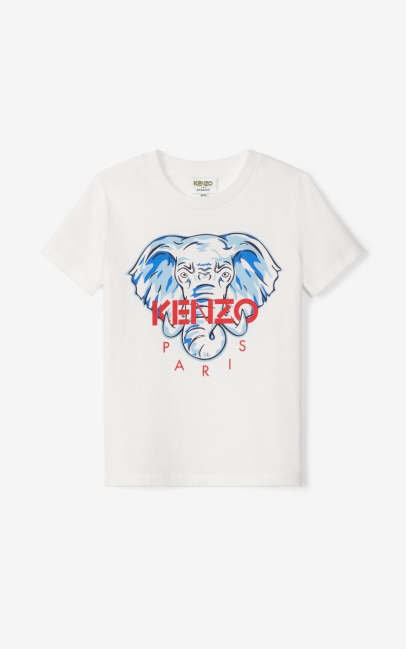 Kenzo Kids Elephant' T-shirt Off White